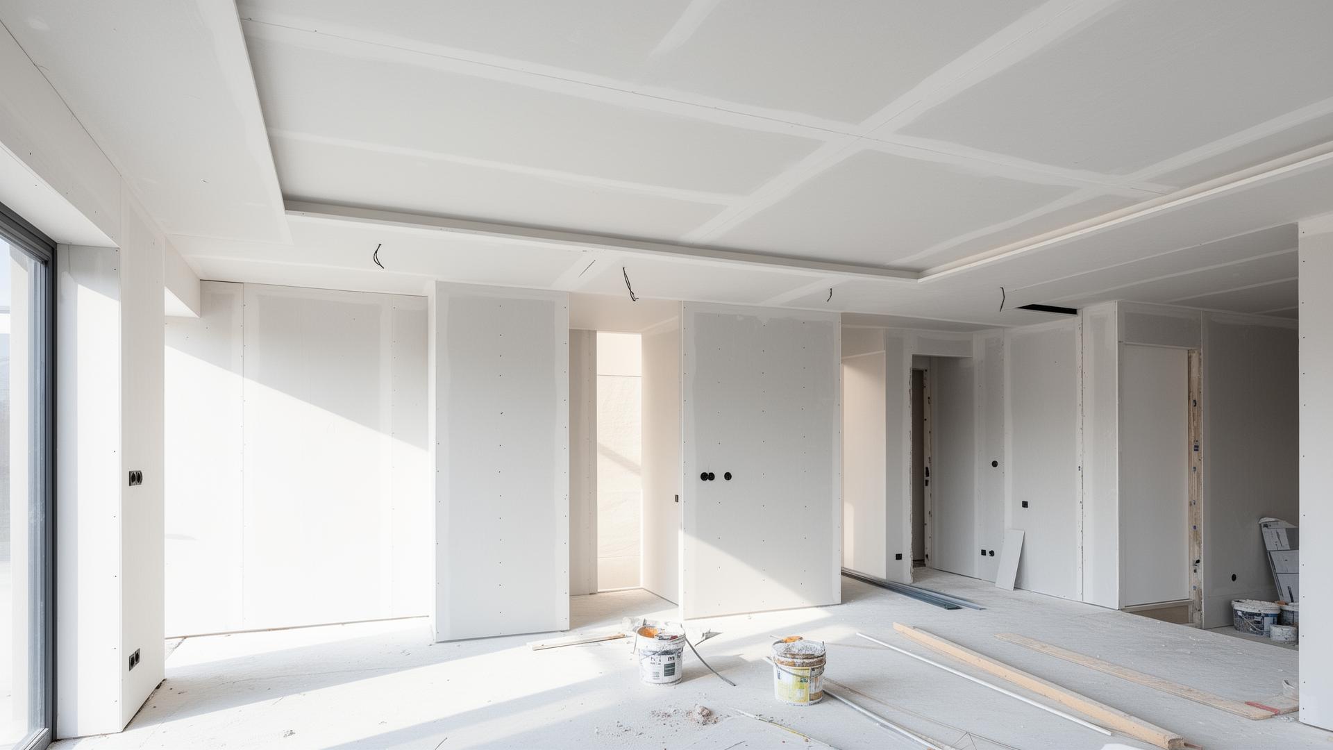 Chantier intérieur de murs secs